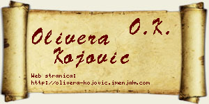 Olivera Kojović vizit kartica